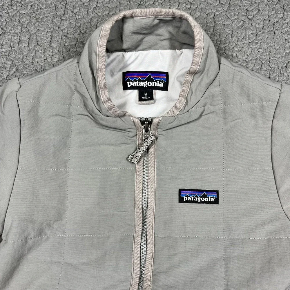 Patagonia Kids Nano Puff Insulated Jacket‎ Gray Size Medium 10 Full Zip Quilted